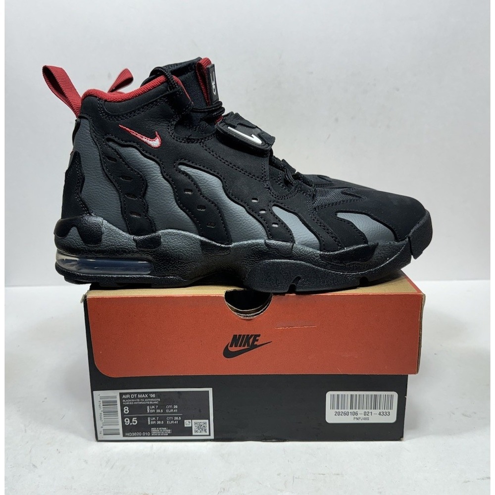 Nike Air DT Max '96 Falcons Men's Size 8 Black Red HQ3620‑010